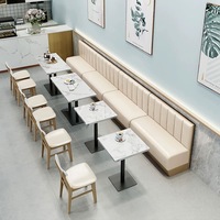 Ensemble de mobilier moderne en bois massif pour restaurant chinois, café et fast-food, idéal pour les stands de café - Usage commercial