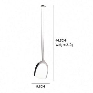 Louche de cuisine en acier inoxydable 201 avec long manche pour soupe, bouillie et cuillère à soupe, outil métallique durable - Product Image 6