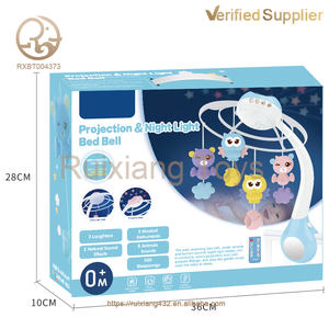 Remote-Controlled Plastic <span class=keywords><strong>Baby</strong></span> Crib Mobile com Projeção & Music Rotating Bell Bed Toy para Meninos Brinquedo Musical em Embalagem Caixa - Product Image 6