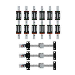 HLTNC 2pcs HGR20 400/860/1200MM Jeu de guides linéaires carrés + 3 vis à billes SFU1605-350/800/1120mm Vis à billes BKBF12 + DSG16H - Product Image 1