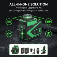Niveau laser 3D professionnel industriel et DIY, auto-nivelant, lignes croisées verticales et horizontales, pointeur laser 50m, kit d'outils Starline