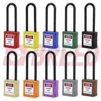 Cadenas de sécurité avec manille en nylon non conducteur de 76mm Cadenas de sécurité à longue manille pour la gestion des étiquettes de verrouillage LOGO personnalisé