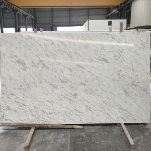 Moderna losa grande de cuarzo Bianco River Calacatta, piedra artificial Caesarstone con diseño de modelo 3D - Product Image 1