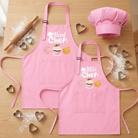 Ensemble tablier et toque de chef personnalisés avec logo pour mère et fille, idéal pour la cuisson, pour enfants et adultes, parfait comme cadeau de cuisine