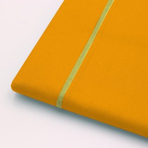 Juego de sábanas de algodón 100% del proveedor italiano amarillo ocre naturalmente hipoalergénico antibacteriano Incluye funda de almohada funda Nórdica - Product Image 4