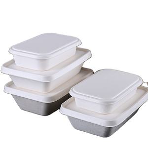 The Best  Bagasse Compartment Disposable Biodegradable Lunch Boxes Food Container - Product Image 1
