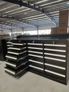 HUAYI a buon mercato in metallo mobile 15 cassetti Set di strumenti scatola meccanica strumento armadietto per la riparazione auto - Product Image 5