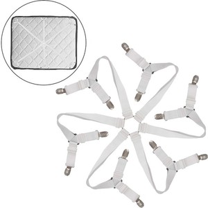 Porte-draps de lit ceinture réglable clips de <span class=keywords><strong>matelas</strong></span> sangles de support 6 voies élastiques entrecroisés vente en gros - Product Image 1