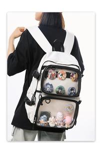 Customized Multifunctional DIY Two Piece Set <b>Large</b> Capacity Transparent Pocket Detachable Sling Ita <b>Backpack</b> Bag - Product Image 5