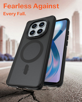 Funda Transparente Antihuellas para Redmi Note 13 14 4G 15Pro+ 5G, Carga Inalámbrica, Magnética, Antigolpes