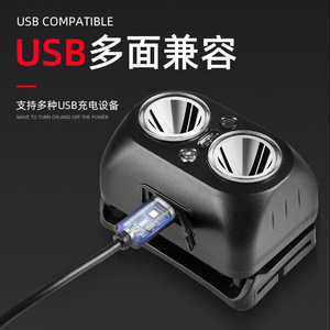 Linterna frontal LED recargable con sensor infrarrojo para pesca - Product Image 5