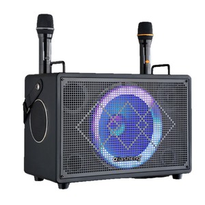 QIASHENG Square Dance <b>Speaker</b> Portable Trolley With 2 Wireless <b>Microphones</b> Rechargeable Battery High Power Outdoor Karaoke - Product Image 3