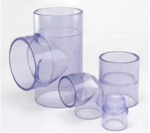 Transparent UPVC Tee Industrial Water Supply High Quality Equal Tee 4 Inch Clear PVC Plastic Tee Fitting Joint