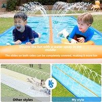 Toboggan aquatique gonflable double personne en PVC épaissi pour enfants et parents, pour extérieur, 916*171cm, vente en gros usine