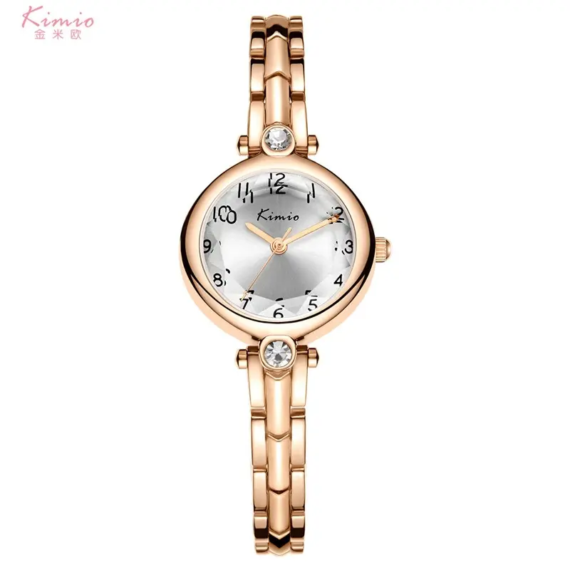 Kimio k6386s relógio de mão feminino, relógio de quartzo de alta qualidade, resistente à água, minimalista, bom para lazer