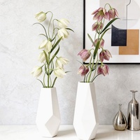 Fleurs artificielles de Fritillaria en latex de haute qualité, toucher réaliste, 64 cm de long, pour décorations de mariage