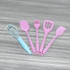 Yüksek kaliteli 5-Piece anti-sopa yapışmaz tencere setleri çok renkli pembe sevimli tasarım bulaşık makinesi fırın güvenli gaz indüksiyon hazır - Product Image 2