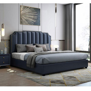 <span class=keywords><strong>Letti</strong></span> di Lusso Compatti all'Ingrosso, Letto Matrimoniale in Pelle Bianca con Testiera Alta - Product Image 3