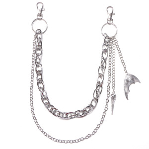 Chaîne de taille à double couche avec pendentif tête d'oiseau et queue de poisson, en argent tibétain, chaîne de corps tendance pour usage quotidien - Product Image 5