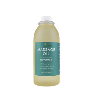 Huile de massage à la menthe poivrée Diutify 1000ml - <span class=keywords><strong>Parfum</strong></span> entièrement <span class=keywords><strong>naturel</strong></span>, hydratante et non grasse, <span class=keywords><strong>sans</strong></span> hexane ni parabène - Product Image 1