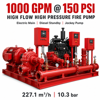 Ensemble de pompe à incendie électrique diesel 1000 GPM 150 PSI avec pompe jockey pour la protection incendie haute pression