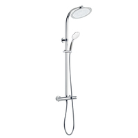 Ensemble de douche moderne mural au plafond Ensemble complet de système de douche thermostatique chaud et froid Ensemble de robinets de douche complets avec cascade