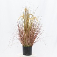 Plante d'herbe artificielle, fausse herbe ornementale, plume blanche en pot, décoration pour salon, balcon, maison nordique, bureau