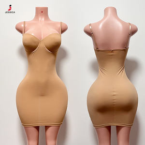 Abiti S2718-summer 2025 Sexy Mini abito con spalline sottili per le donne nero Shapewear vestito - Product Image 2