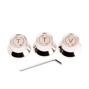 3 Stuks Metalen Elektrische Gitaar Top Speed Control Knoppen <span class=keywords><strong>Volume</strong></span> Toon Knoppen Voor Strat Stijl Gitaar 4 Kleuren - Product Image 2