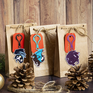 2025 mới đến tùy chỉnh 2D PVC Keychain Vòng Sáng tạo dễ thương phim hoạt hình rồng an toàn cao su có thể sạc lại bán buôn khóa học đáng nhớ - Product Image 3