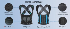 Ceinture de Maintien Correctrice de Posture Réglable <span class=keywords><strong>pour</strong></span> <span class=keywords><strong>les</strong></span> Épaules et le Haut du Dos - Product Image 6