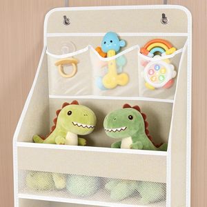 ที่เก็บของแขวนประตู 6 ชั้น ผ้าลายเบจ มีช่องใหญ่ 5 ช่อง สำหรับเก็บของเด็ก - Product Image 4