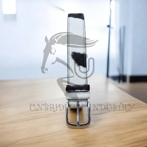 Cinturón de Cuero Vacuno con Acabado de Piel Natural, Hebilla de Aleación, Estilo Vintage Casual para Hombre, Transpirable y Duradero - Product Image 1