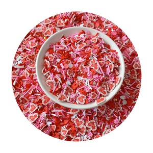 500g Confettis en forme de cœur rouge et rose personnalisés ODM, projets de décoration, mélange de remplissages décoratifs, artisanat de fête, jouets en slime - Product Image 5