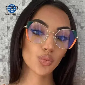 Teenyoun 2024 Hot Selling Spectacle Eye Frame Prescription Lenses Optical Frames Cat Eye Anti Blue Light Glasses