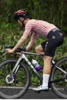 Maillot de cyclisme léger AEC.CYSLIST 2026 été, rayures rouges et bleues, pour VTT, séchage rapide, évacuation de l'humidité, manches courtes