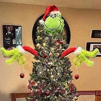 Ensemble de décoration de Noël, Halloween, Grinch, Citrouille, Elfe, Thème Cinéma, avec Couette en coton PP lavé et Jouet en peluche 100% Polyester