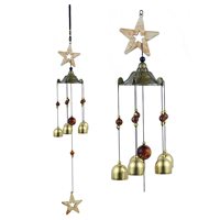 Campanas de Viento Decorativas para Jardín, de Tono Profundo, con 5 Campanas de Cobre, Estilo Chino, Hechas de Aluminio, Iluminadas