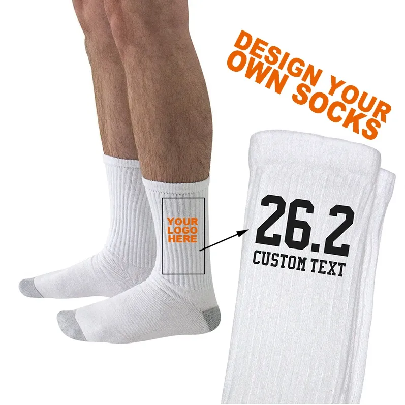 Gratis desain & MOCK-UP kaus kaki olahraga khusus kaus kaki basket atletik lari kaus kaki uniseks kru olahraga Logo kustom