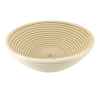 Vente en gros Panier rond en plastique fait main en rotin Banneton PP rotin pour l'épreuvage du pain Baskert Sourodugh pour le pain