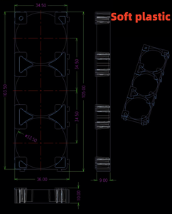 32140 33140 32135 Battery Holder 1x2 1x3 JSK Cylindrical Li-ion Battery <b>Bracket</b>, 33.5mm Hole Diameter, 34.5mm Pitch - Product Image 6