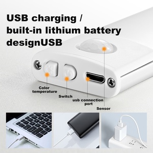 Lampes LED pour armoire de cuisine avec détecteur de mouvement, rechargeables, sans fil, pour meubles, placards, couloirs, alimentées par batterie - Product Image 6