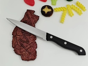 <span class=keywords><strong>Couteau</strong></span> à Steak en Acier Inoxydable OEM avec Lame Crantée et Manche en Plastique - Product Image 4