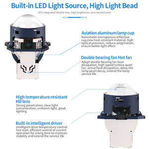 Sunshiny H4 Bi LED proyector faro bombilla 1000m + <span class=keywords><strong>Ultra</strong></span> brillante doble ventilador refrigeración aleación de aluminio duradero coche iluminación actualización - Product Image 3