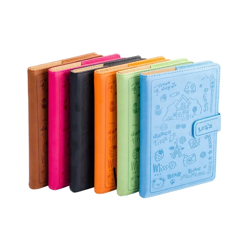 Caderno de diário de couro PU personalizado barato caderno de presente com design personalizado para estudantes da escola