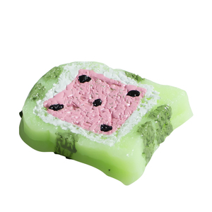 TPR Hot Selling Customizable logo <b>Mochi</b> Squishies <b>Toy</b> Watermelon-filled Toast Simulation Food Squeeze <b>Toy</b> for Children - Product Image 5