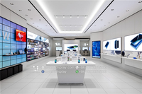Tienda de accesorios de teléfono, mobiliario de exhibición, suministro directo de fábrica, Plan de decoración de interiores de tienda completa para nuevas tiendas de teléfonos móviles