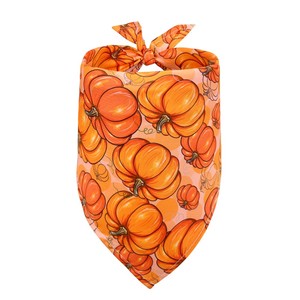 Pañuelo Triangular para Perro con Estampado de Hojas de Calabaza Otoñales, Accesorio para Mascotas de Acción de Gracias, Pañuelos con Estilo Novedoso para Perros - Product Image 3