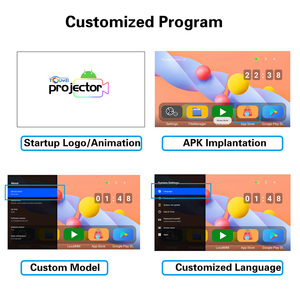 โปรเจคเตอร์พกพา DLP ปรับคีย์สโตนอัตโนมัติ โปรเจคเตอร์อัจฉริยะ รองรับ <span class=keywords><strong>Netflix</strong></span> <span class=keywords><strong>4K</strong></span> รีโมทสั่งงานด้วยเสียง Google แบตเตอรี่ในตัว เหมาะสำหรับห้องนอน - Product Image 4