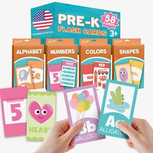 Cartes flash éducatives personnalisées pour enfants : Apprentissage précoce <span class=keywords><strong>de</strong></span> l'alphabet, des nombres, des mots fréquents, <span class=keywords><strong>de</strong></span> la mathématique et matériel pédagogique préscolaire - Product Image 4